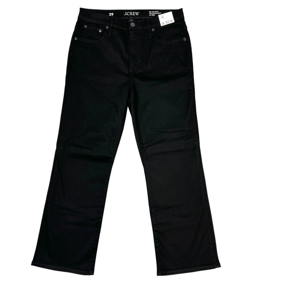 J. Crew Denim - J. Crew '03 Kick Out Mid-Rise Crop Flare Jeans 29" Black Minimalist Stretchy NEW